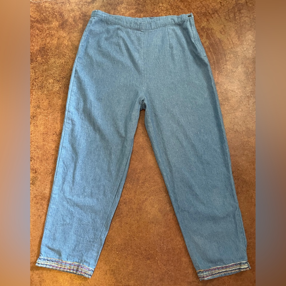 Vintage Country Wear XL High-Waist Balloon Leg Embroidered Jeans